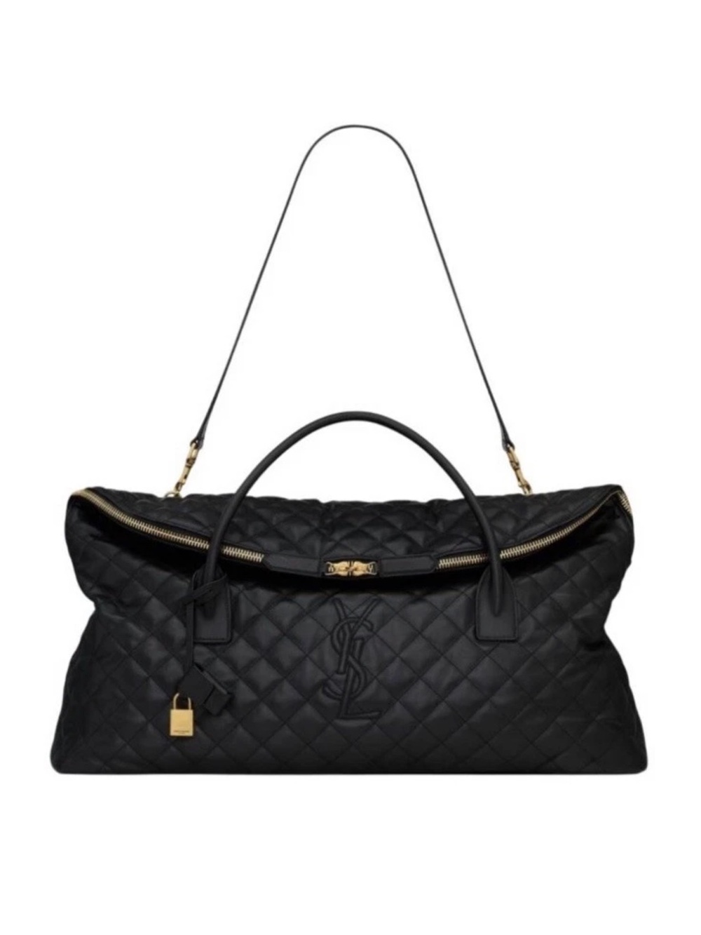 YSL Giant Quilted Leather Weekender Travel Bag! NWT! - Picture 2 of 9